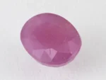 Bangkok Ruby Stone (Manik) 11.8 Carat (12.97 Ratti) top view, natural red oval cut gemstone