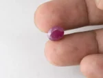 Bangkok Ruby Stone (Manik) 3.4 Carat (3.74 Ratti) in hand for real size and colour reference
