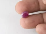 Bangkok Ruby Stone (Manik) 3.4 Carat (3.74 Ratti) in hand for real size and colour reference