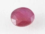 Bangkok Ruby Stone (Manik) 3.5 Carat (3.85 Ratti) top view, natural red oval cut gemstone