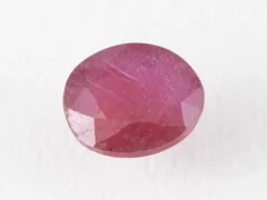 Bangkok Ruby Stone (Manik) 3.5 Carat (3.85 Ratti) top view, natural red oval cut gemstone