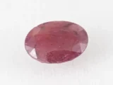 Bangkok Ruby Stone (Manik) 4.65 Carat (5.11 Ratti) top view, natural red oval cut gemstone