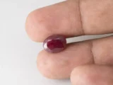 Bangkok Ruby Stone (Manik) 4.65 Carat (5.11 Ratti) in hand for real size and colour reference