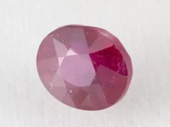 Bangkok Ruby Stone (Manik) 4.9 Carat (5.38 Ratti) top view, natural red oval cut gemstone