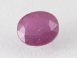 Bangkok Ruby Stone (Manik) 5.05 Carat (5.55 Ratti) top view, natural red oval cut gemstone