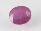 Bangkok Ruby Stone (Manik) 5.05 Carat (5.55 Ratti) top view, natural red oval cut gemstone