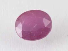 Bangkok Ruby Stone (Manik) 5.05 Carat (5.55 Ratti) top view, natural red oval cut gemstone