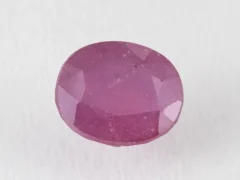 Bangkok Ruby Stone (Manik) 5.05 Carat (5.55 Ratti) side profile showing depth and crown height