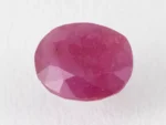 Bangkok Ruby Stone (Manik) 5.05 Carat (5.55 Ratti) top view, natural red oval cut gemstone