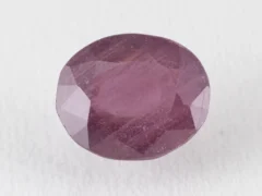 Bangkok Ruby Stone (Manik) 6.75 Carat (7.42 Ratti) top view, natural red oval cut gemstone