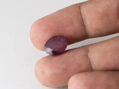 Bangkok Ruby Stone (Manik) 6.75 Carat (7.42 Ratti) in hand for real size and colour reference