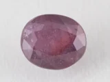 Bangkok Ruby Stone (Manik) 6.9 Carat (7.58 Ratti) top view, natural red oval cut gemstone