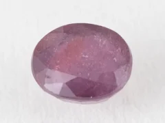 Bangkok Ruby Stone (Manik) 6.9 Carat (7.58 Ratti) side profile showing depth and crown height
