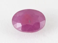 Bangkok Ruby Stone (Manik) 7.05 Carat (7.75 Ratti) top view, natural red oval cut gemstone