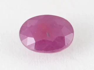 Bangkok Ruby Stone (Manik) 7.05 Carat (7.75 Ratti) top view, natural red oval cut gemstone