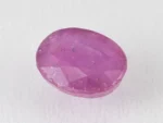 Bangkok Ruby Stone (Manik) 7.9 Carat (8.68 Ratti) top view, natural red oval cut gemstone
