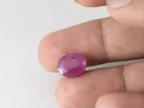 Bangkok Ruby Stone (Manik) 7.9 Carat (8.68 Ratti) in hand for real size and colour reference