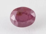 Bangkok Ruby Stone (Manik) 8.4 Carat (9.23 Ratti) top view, natural red oval cut gemstone
