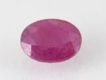 Bangkok Ruby Stone (Manik) 8.8 Carat (9.67 Ratti) top view, natural red oval cut gemstone