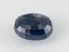 Bangkok Blue Sapphire Neelam 10.28 Carat back view pavilion facets visible