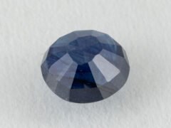 Bangkok Blue Sapphire Neelam 4.35 Carat back view pavilion facets visible