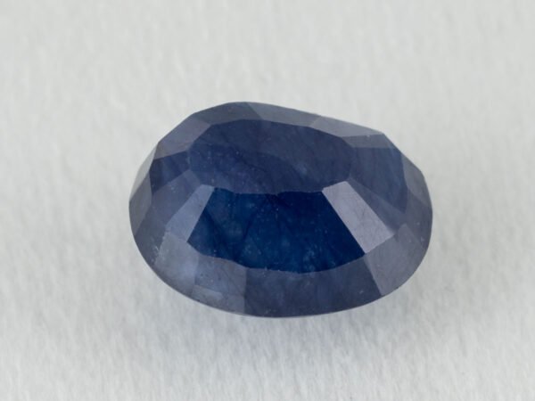 Bangkok Blue Sapphire Neelam 5 Carat back view pavilion facets visible