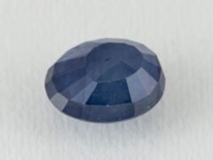 Bangkok Blue Sapphire Neelam 5.20 Carat back view pavilion facets visible