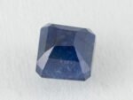 Bangkok Blue Sapphire Neelam 5.34 Carat back view pavilion facets visible