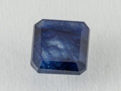 Bangkok Blue Sapphire (Neelam) 5.35 Carat natural certified square cut loose gemstone