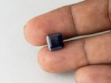 Bangkok Blue Sapphire Neelam 5.35 Carat in hand showing real size 9.3mm spread