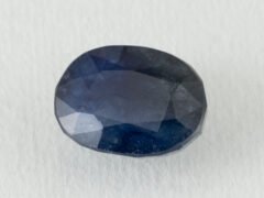 Bangkok Blue Sapphire 6.4 Carat side profile showing 4.8mm depth and crown height