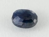 Bangkok Blue Sapphire Neelam 6.4 Carat back view pavilion facets visible