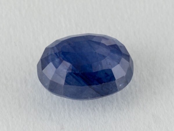 Bangkok Blue Sapphire 6.5 Carat side profile showing 4.7mm depth and crown height