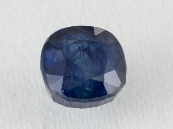 Bangkok Blue Sapphire 7 Carat side profile showing 6.3mm depth and crown height