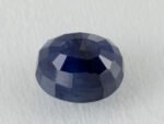 Bangkok Blue Sapphire Neelam 7.02 Carat back view pavilion facets visible