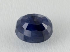 Bangkok Blue Sapphire Neelam 7.02 Carat back view pavilion facets visible