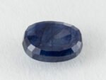 Bangkok Blue Sapphire Neelam 7.82 Carat back view pavilion facets visible