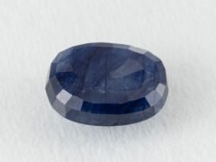 Bangkok Blue Sapphire Neelam 7.82 Carat back view pavilion facets visible