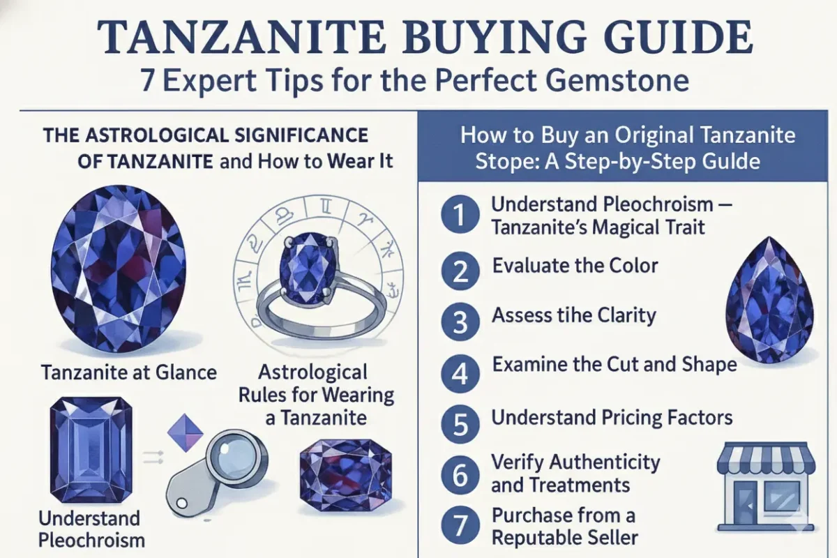 Tanzanite Stone Buying Guide – Complete Information for First-Time Buyers 3 Tanzanite Stone Buying Guide – Complete Information for First-Time Buyers — “Vivid violet-blue tanzanite gemstone with strong saturation and eye-clean clarity”
