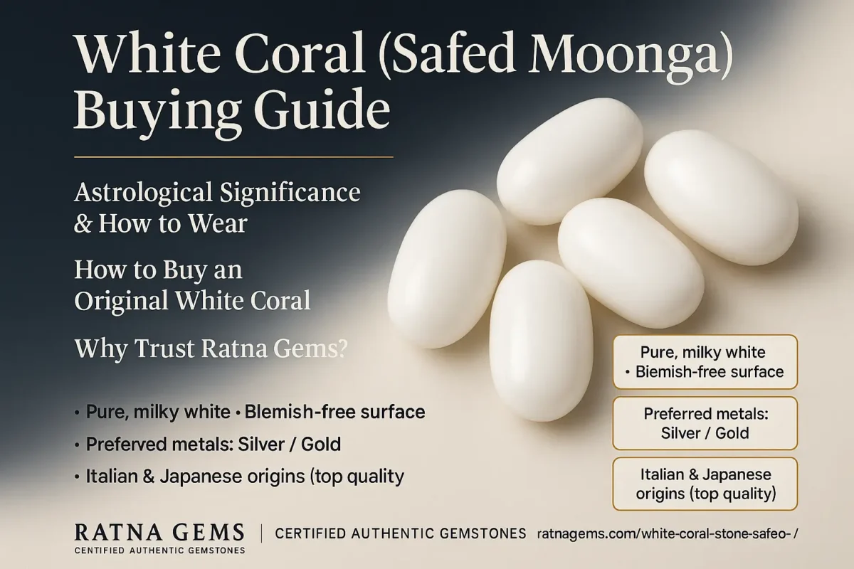 White Coral (Safed Moonga) online prices, quality, color, cut guide