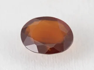 African Gomed Stone 5.1 Carat natural Hessonite with brown colour, oval cut.