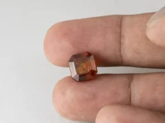 Gomed Stone 5.83 Carat in hand showing real 10.1mm size.