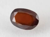 African Gomed Stone 6.35 Carat natural Hessonite with brown colour, oval cut.