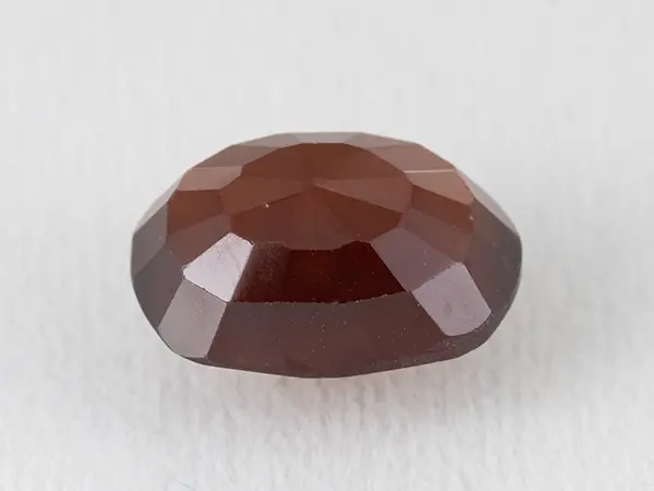 Natural Gomed 6.35 Carat back view showing pavilion facets.