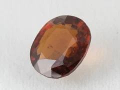 African Gomed Stone 6.6 Carat natural Hessonite with brown colour, oval cut.