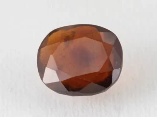African Gomed Stone 6.66 Carat natural Hessonite with brown colour, oval cut.