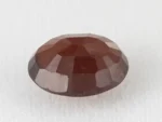 African Gomed Hessonite 6.66 Carat back view pavilion facets