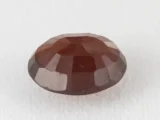 African Gomed Hessonite 6.66 Carat back view pavilion facets
