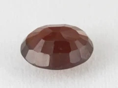African Gomed Hessonite 6.66 Carat back view pavilion facets