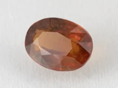 African Gomed Stone 7.14 Carat natural certified Hessonite Garnet oval cut